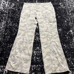 Apt. 9 Womens Y2K Camo Cargo Pants Wide Leg Drawstring Hem Sage Green Size 12